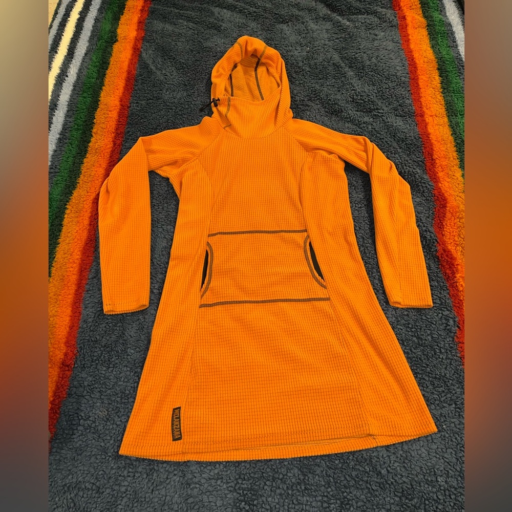 Melanzana Micro Grid Hoodie Dress